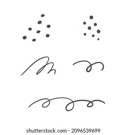 Line and dot icon, high quality vector