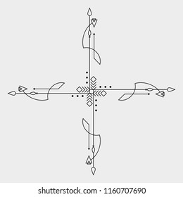 Line Dot Tattoo Design Vector Art Illustration