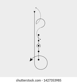 Line Dot Tattoo Design Vector Art Illustration