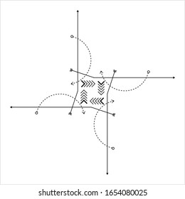 Line Dot Tattoo Design Vector Art Illustration