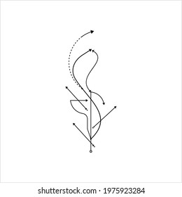 Line Dot Tattoo Design Vector Art Illustration