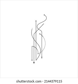 Line Dot Tattoo Design Vector Art Illustration
