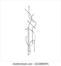 Line Dot Tattoo Design Vector Art Illustration