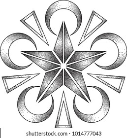 Line Dot Tattoo Vector Art