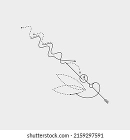 Line Dot Tattoo Vector Art