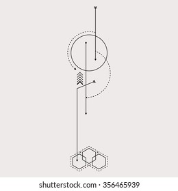 Line Dot Tattoo Vector Art