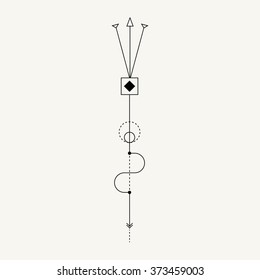 Line Dot Tattoo Vector Art