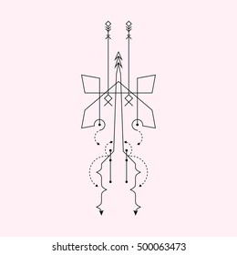 Line Dot Tattoo Vector Art
