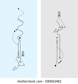 Line Dot Tattoo Vector Art