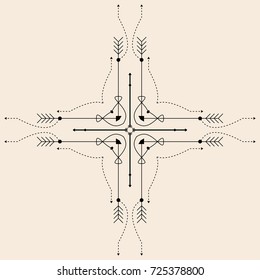 Line Dot Tattoo Vector Art