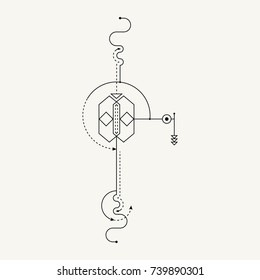 Line Dot Tattoo Vector Art
