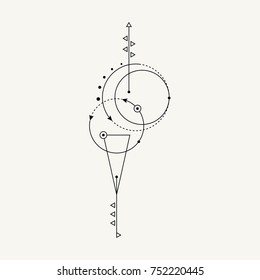 Line Dot Tattoo Vector Art