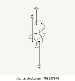 Line Dot Tattoo Vector Art