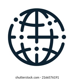 Line and dot web icon design
