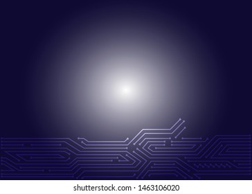 line dots of circuit board and communication concept background for technology background .Abstract Vector hi tech.