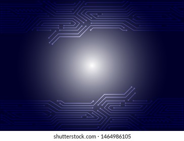 line dots of circuit board and communication concept background for technology background .Abstract Vector hi tech.