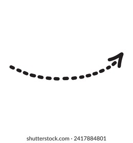 Line dotted arrow. vector illustration.