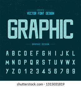 Line dotted font and alphabet vector, Typeface and letter numbers design on grunge texture background