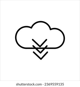 line download icon stock illustration 