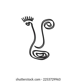 Line Draw Face Indi   Minimalist