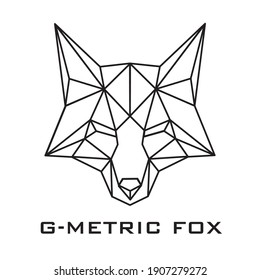 Line Draw Geometric Fox Head logo, perfect for IT service company  and brand fashion logo 