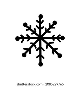 Plantilla de logotipo de estilo de dibujo de línea con copo de nieve. Aislado sobre fondo blanco. estilo de doodle navideño minimalista. Vector copo de nieve, dibujo simple. para el diseño.