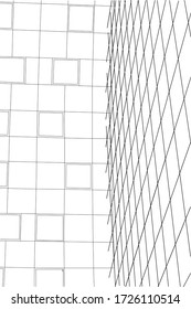 Line drawing of abstract architecture
