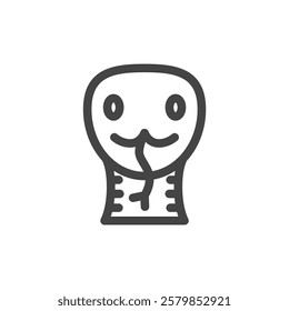 Line drawing animal single item icon snake