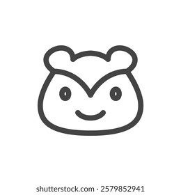 Line drawing animal single item icon squirrel