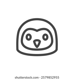 Line drawing animal single item icon owl