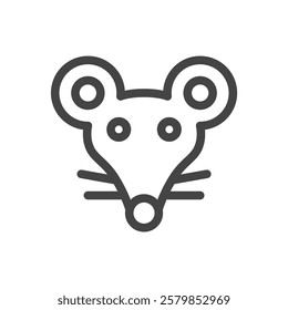 Line drawing animal single item icon mouse