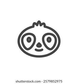 Line drawing animal single item icon sloth