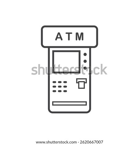 Line drawing of an atm icon