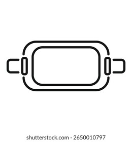 Line drawing of augmented reality headset with empty frame showing potential for metaverse experiences