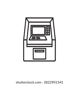 Line drawing of an automated teller machine interface design