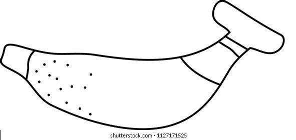 Line drawing of banana