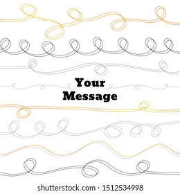 Line drawing banner background vector illustration