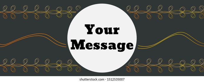 Line drawing banner background vector illustration