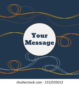 Line drawing banner background vector illustration