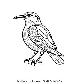 Line drawing of a bird.