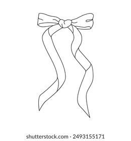 Line Drawing Of A Bow