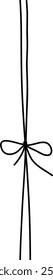 Line Drawing Bow Gift Ribbon Vector Illustration