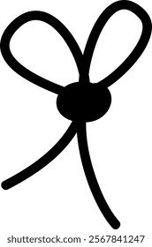Line Drawing Bow Vector Illustration