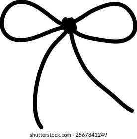 Line Drawing Bow Vector Illustration