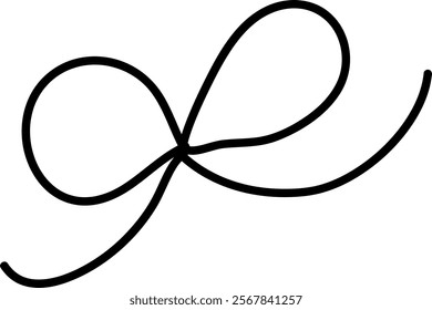 Line Drawing Bow Vector Illustration