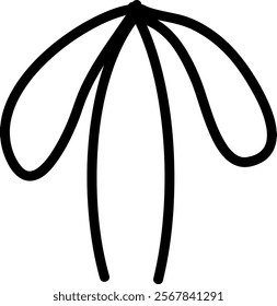 Line Drawing Bow Vector Illustration