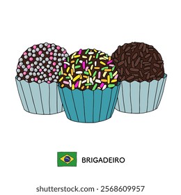 Line drawing of Brigadeiro, Brazil