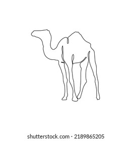 
Line drawing of a camel