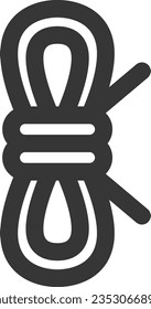 Line drawing camping-related single item icon string