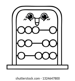 line drawing cartoon of a abacus